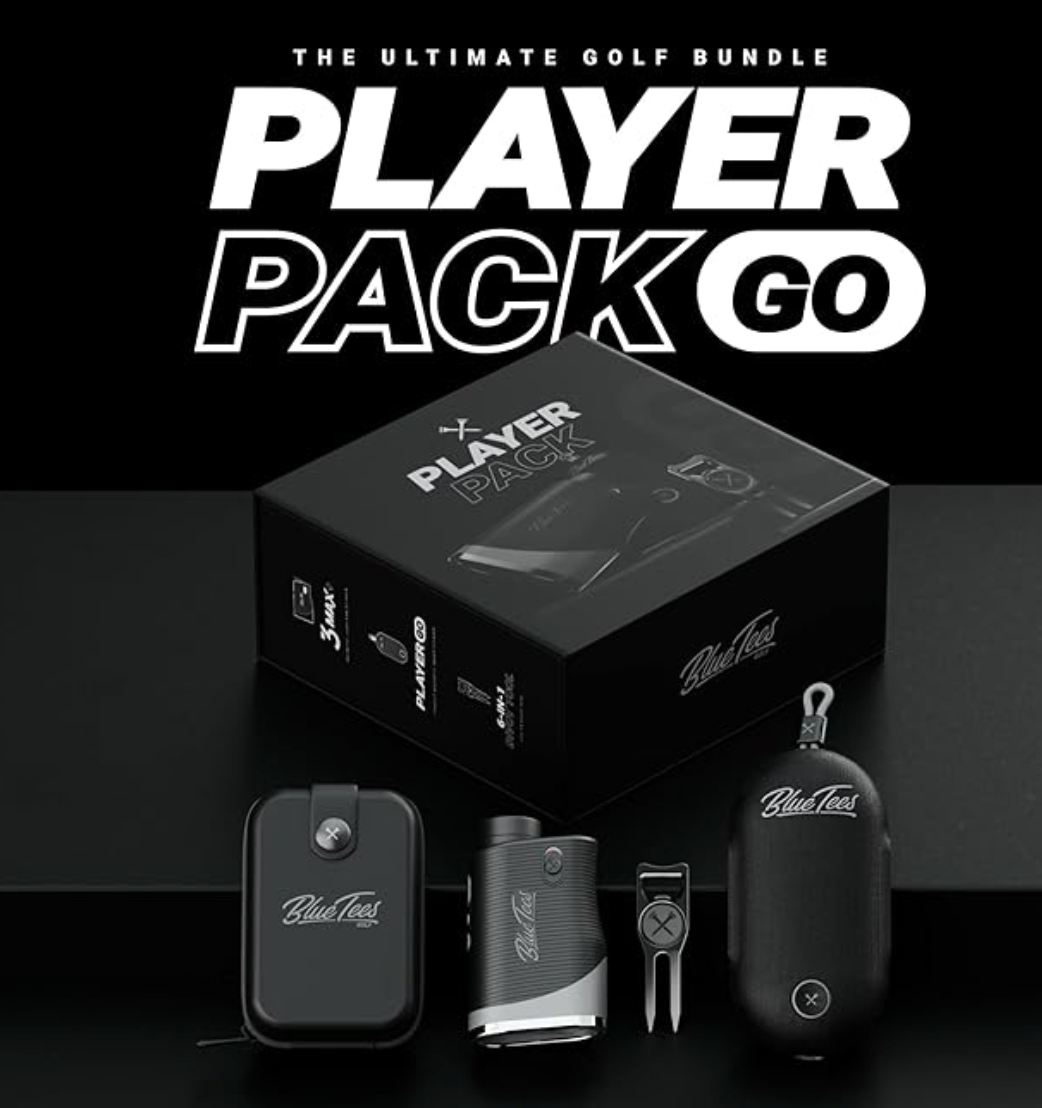 Blue Tees S3 Players Pack Golf Rangefinder Bundle