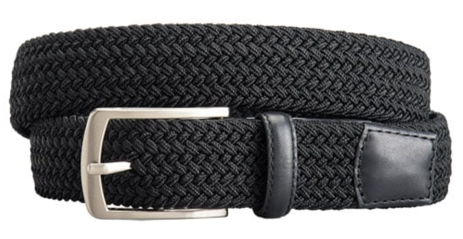Greg Norman Men's Solid Braided Stretch Golf Belt