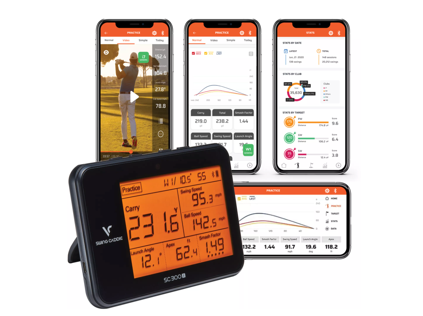 Voice Caddie SC300i Portable Swing Caddie