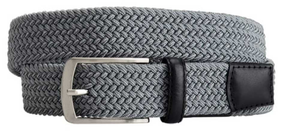 Greg Norman Men's Solid Braided Stretch Golf Belt