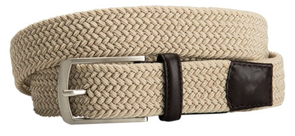 Greg Norman Men's Solid Braided Stretch Golf Belt